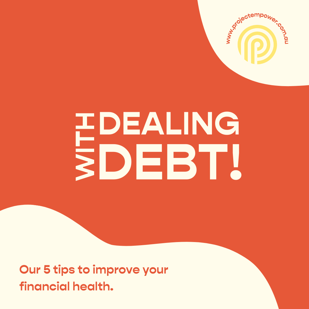 Dealing with debt Graphic design